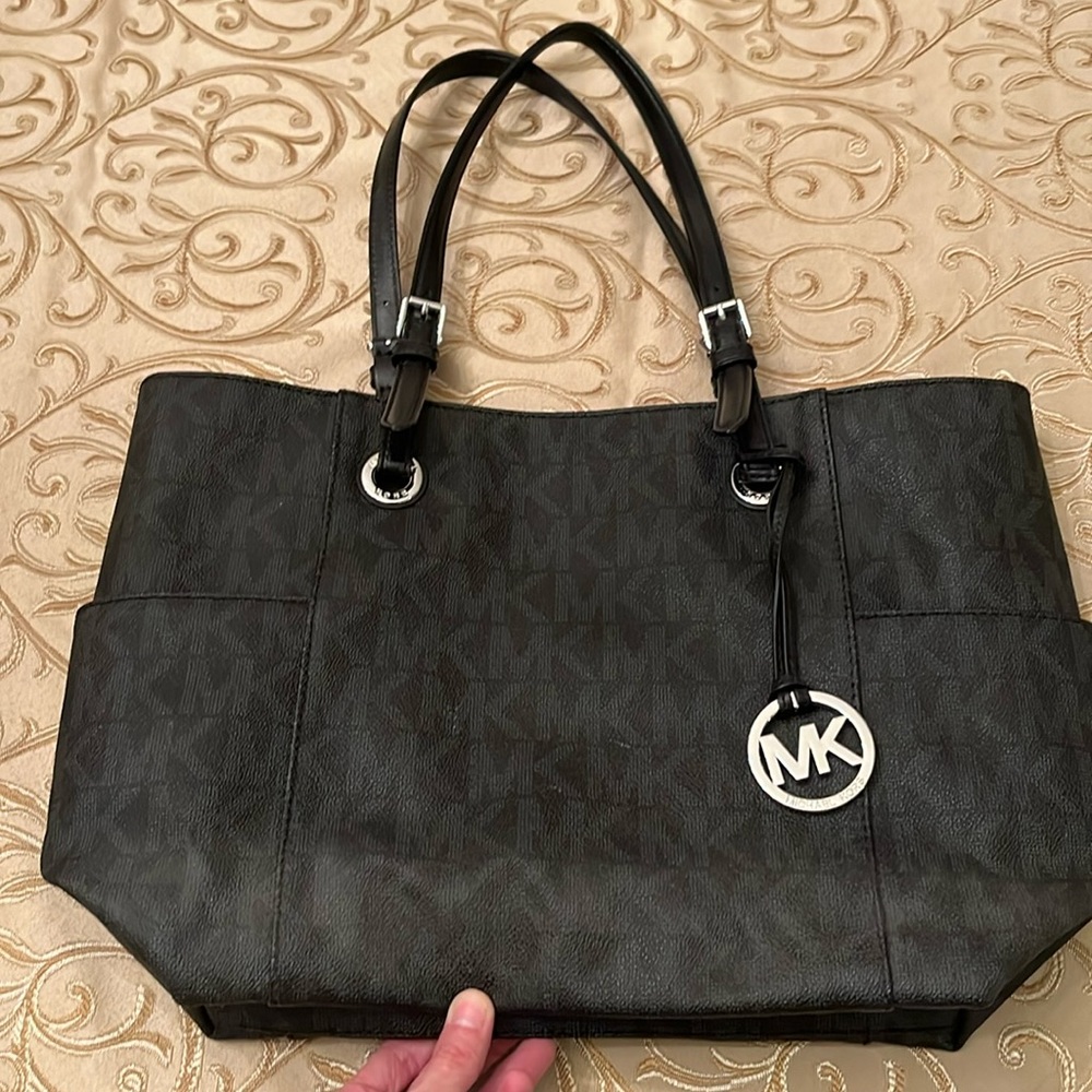 Michael Kors tote with silver hardware